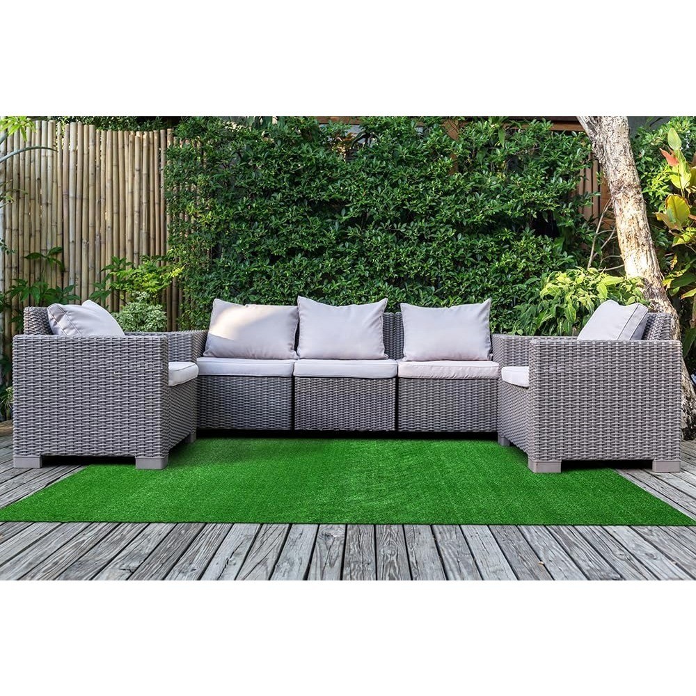 Artificial Grass Rug 9x12 FT Indoor Outdoor Green Turf Lawn Mat for Patio Garden gallery