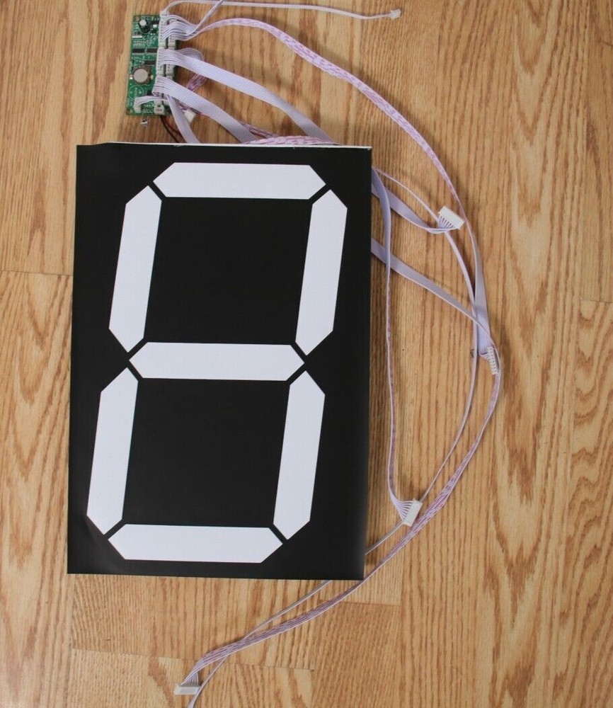 EXTRA LARGE 12″ LED 60" COUNTDOWN CLOCK - NUMBERS PANEL DIGITS + PCB CONTROLLER
