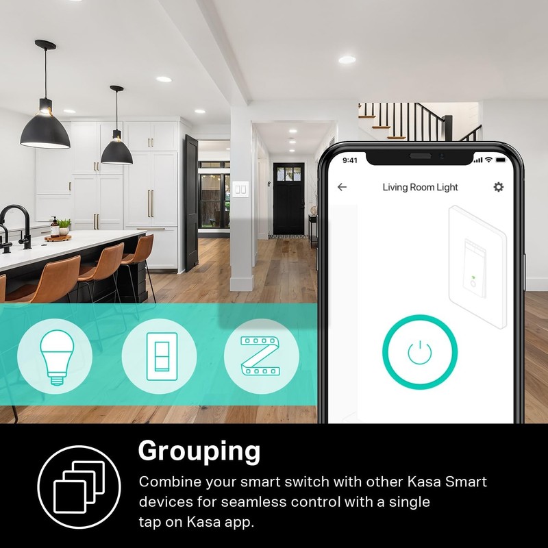 Smart 2-Gang Dimmer Switch for Adjustable Lighting & Easy Setup, No Hub Required gallery