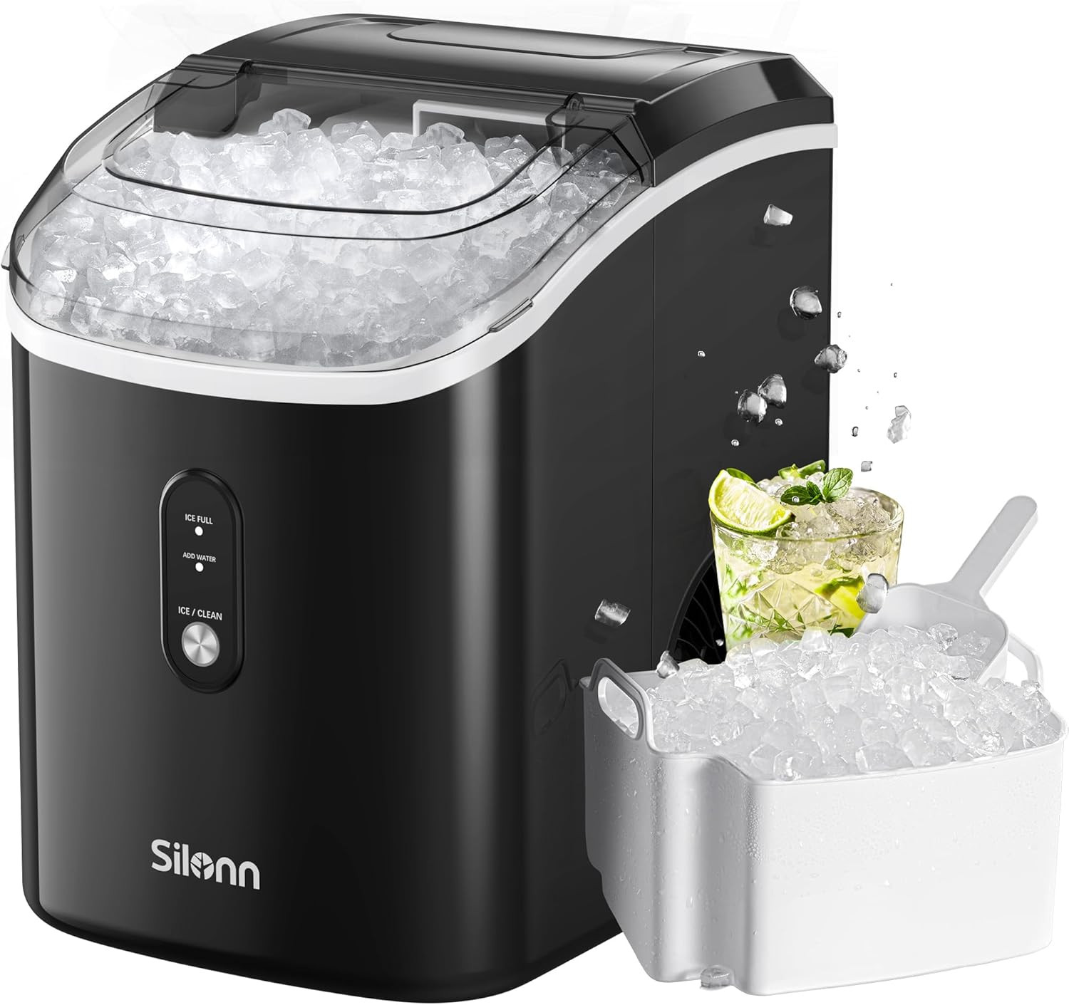 Nugget Ice Maker Countertop - 33Lbs/24H, Pebble Ice Maker Machine with Self-Clea gallery