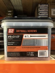 #9 x 2-1/2 In. #2 Phillips Bugle Head Coarse Thread Drywall Screws 25 Lb. Box