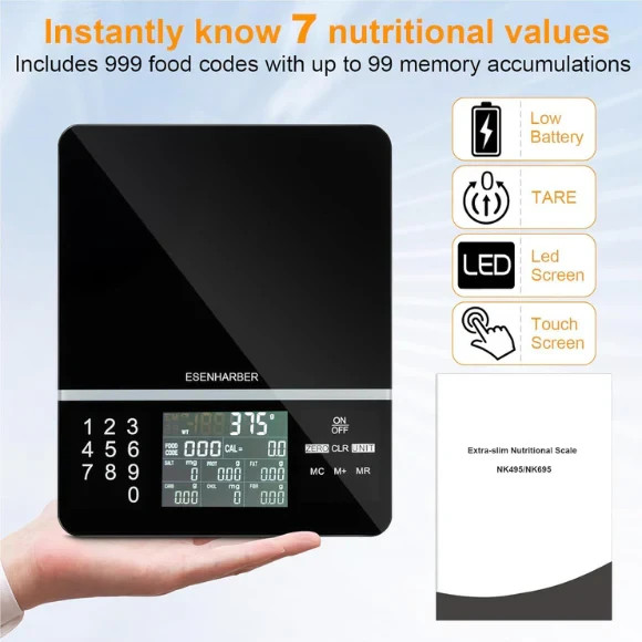 Digital Kitchen Food Scale Nutrition Calculator Calorie Counter Weight Loss Diet gallery
