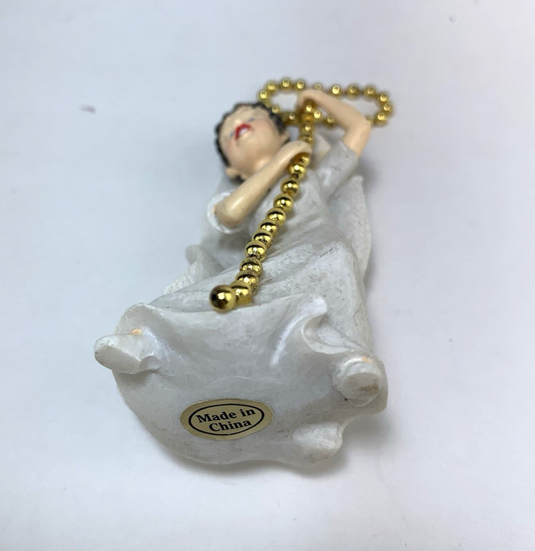 Bride Fan/Light Pull Chain Ornament Wedding Dress Ceiling Fan Pull Vintage Resin gallery