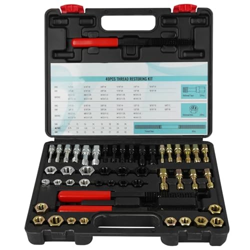 49-Pieces Rethread Repair Tool, Master Thread Rethreading Kit UNC UNF & Metric gallery
