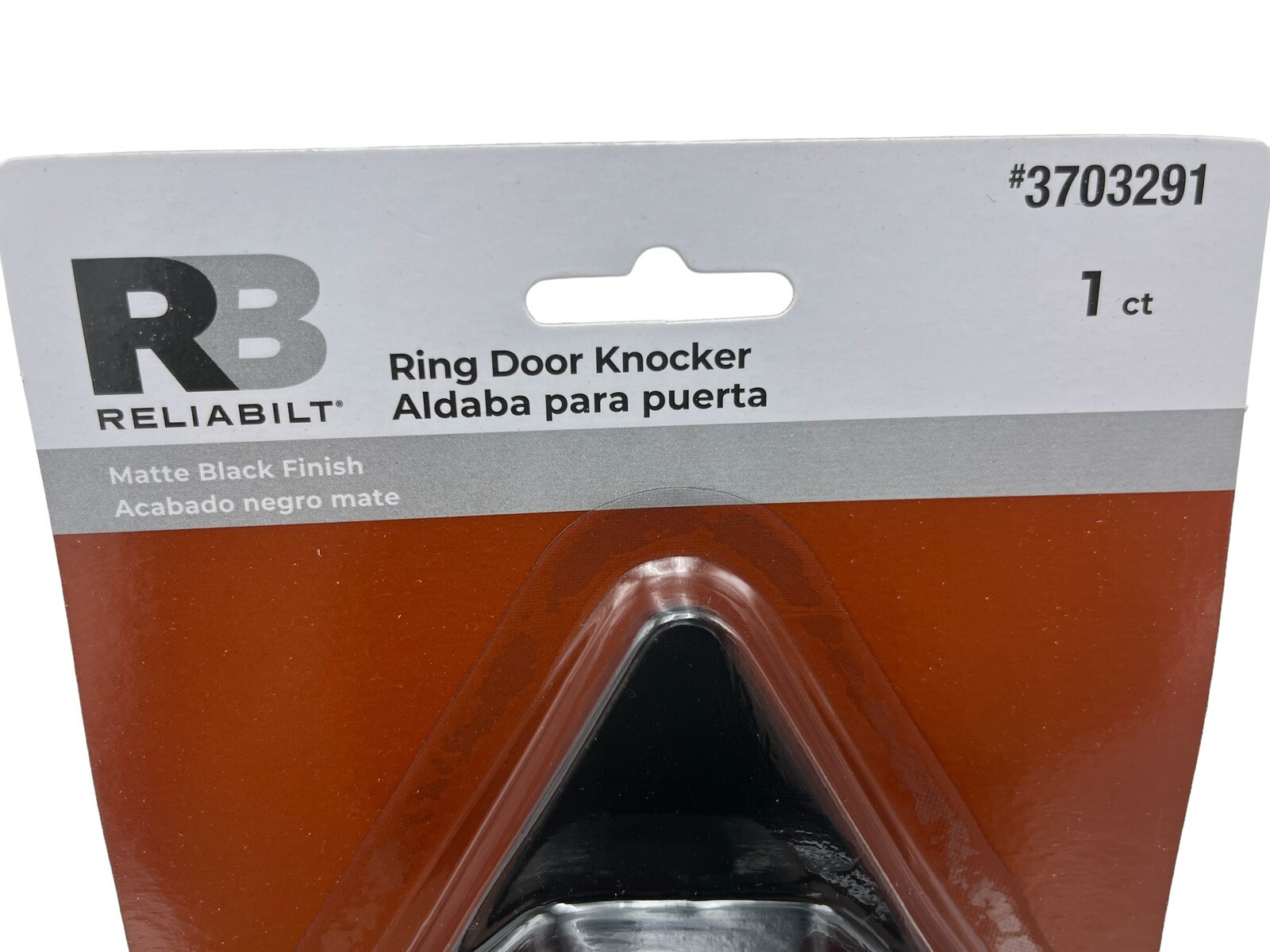 Reliabilt 6-1/2" Decorative Ring Door Knocker Matte Black Finish gallery