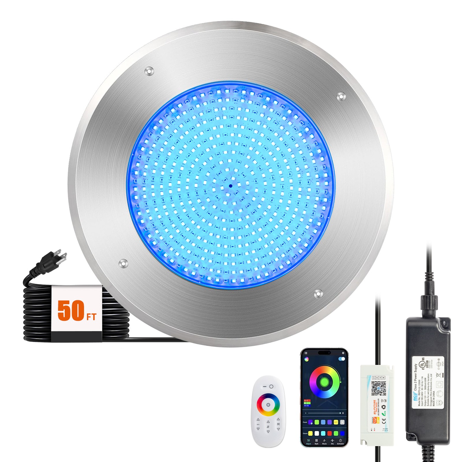 10" LED Pool Lights for Inground Pool Swimming Pool Lights with Remote Control gallery