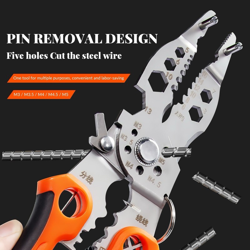 10" 12-in-1 Electrician Multi-Functional Wire & Strip Pliers Plus Much More gallery