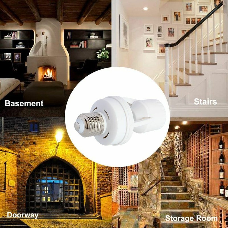 3 Pack E27 LED Light Lamp Bulb Holder Socket Switch Infrared PIR Motion Sensor gallery