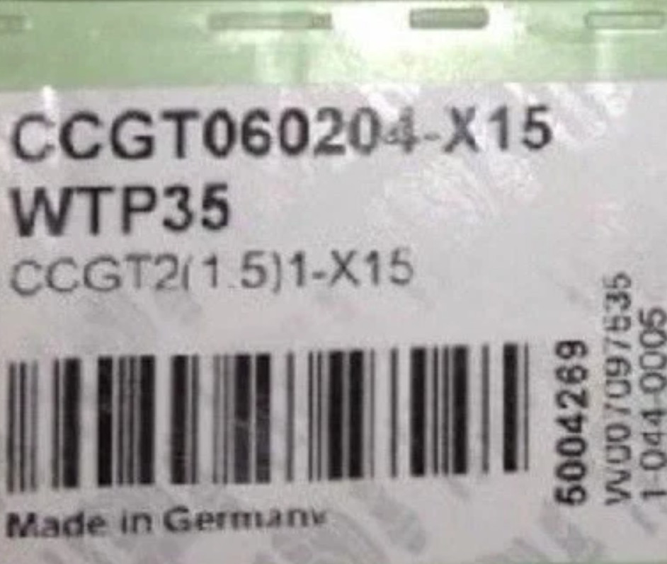 ORIGINAL 10 PCS USER TOOLS CCGT060204-X15 WTP35 gallery
