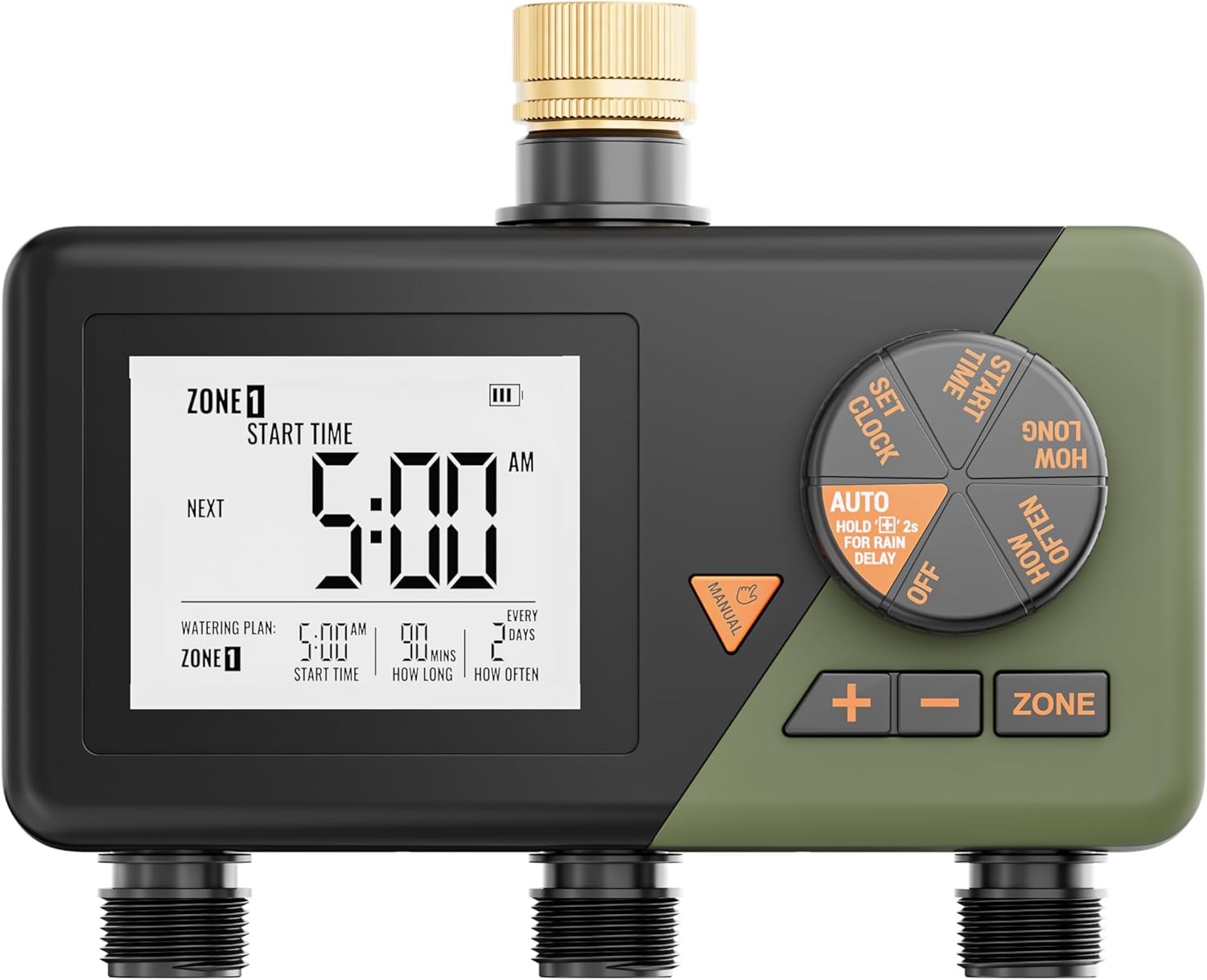 Sprinkler Timer 3 Zone Water Hose Timer for Garden Rain Delay Manual / Auto Mode gallery