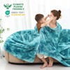 Plush Throw Blanket, Size 40" x 50"(100 x 130 cm), Lightblue Tie Dye Blanket gallery