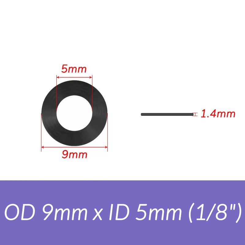 Solid Neoprene Rubber Washers 9-56mm Flat Round Ring Washers Seal Gaskets 1/8-2" gallery