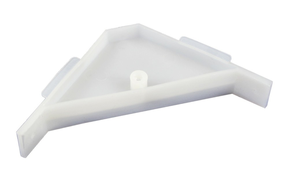 90 Degree Cabinet Triangle Bracket, Plastic, White Corner Support Braces
