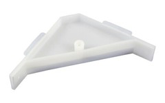 90 Degree Cabinet Triangle Bracket, Plastic, White Corner Support Braces