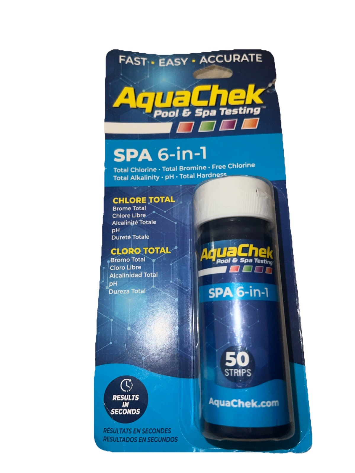 AquaChek Spa 6-in-1 Pool Spa Test Strips 50 Ct Water Chemical Kit Tester 05/26 gallery