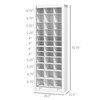 Particleboard Shoe Storage Cabinet 26.5" W x 12.5" D x 70.75" H White gallery
