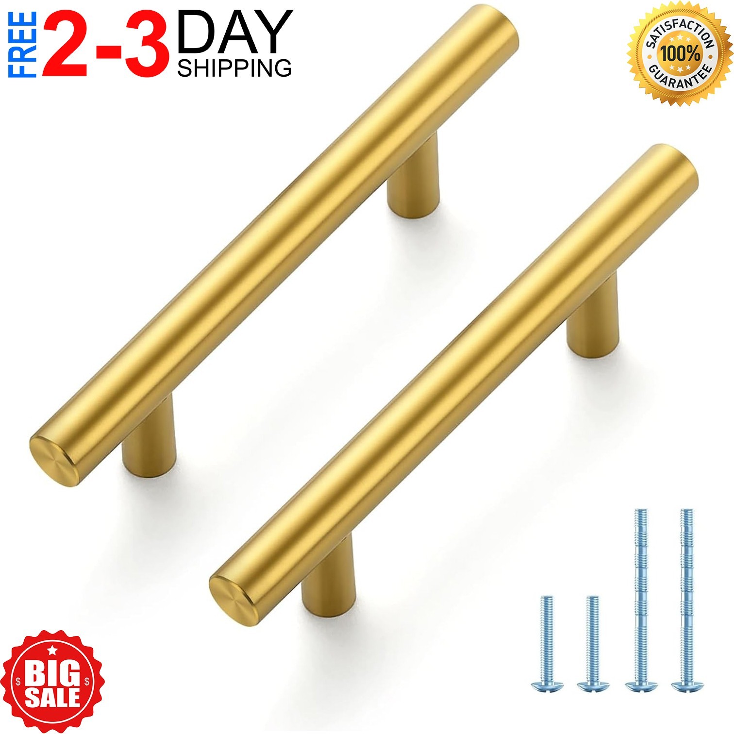 30 Pack 5 Inch Kitchen Cabinet Handles Brushed Brass Cabinet Pulls Gold Drawer gallery
