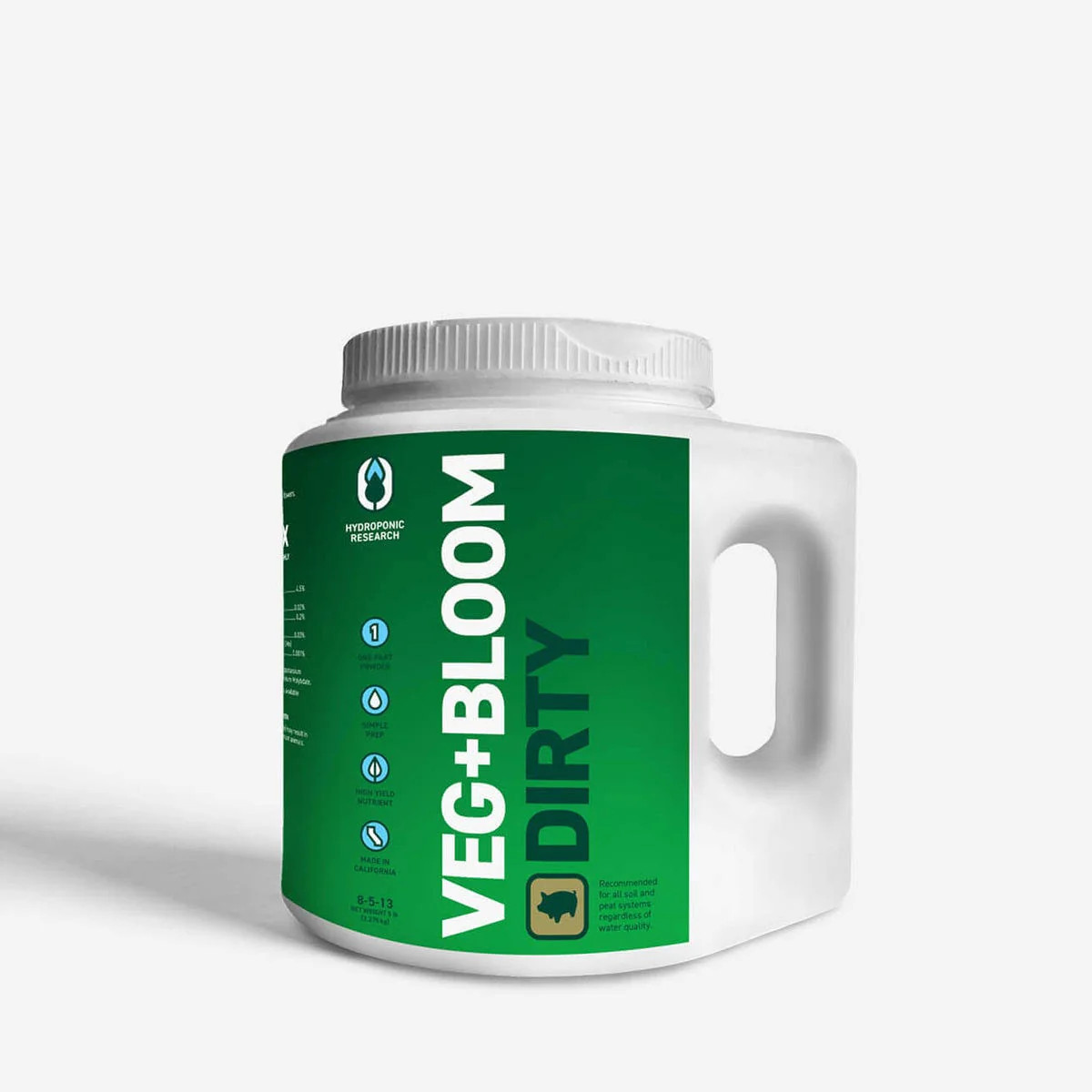 VEG+BLOOM One-Part Powder Nutrient - DIRTY - 1 lb Hydroponic Plant Nutrient gallery