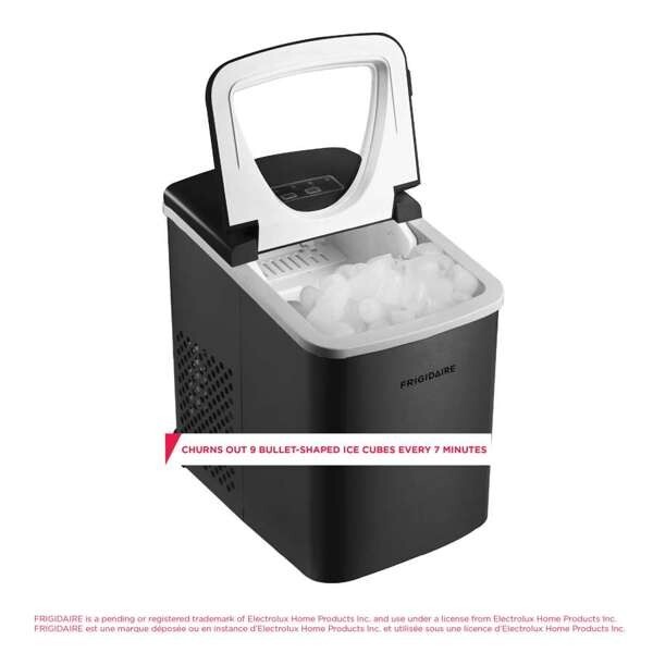 Frigidaire, 26 Lbs. Countertop Ice Maker, Bullet Shaped Ice, Black Stainless Ste gallery
