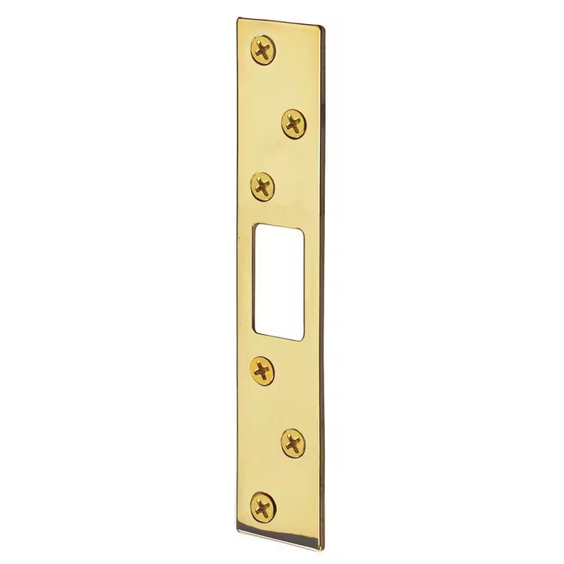 5-7/8 In. Bright Brass Deadbolt Strike gallery