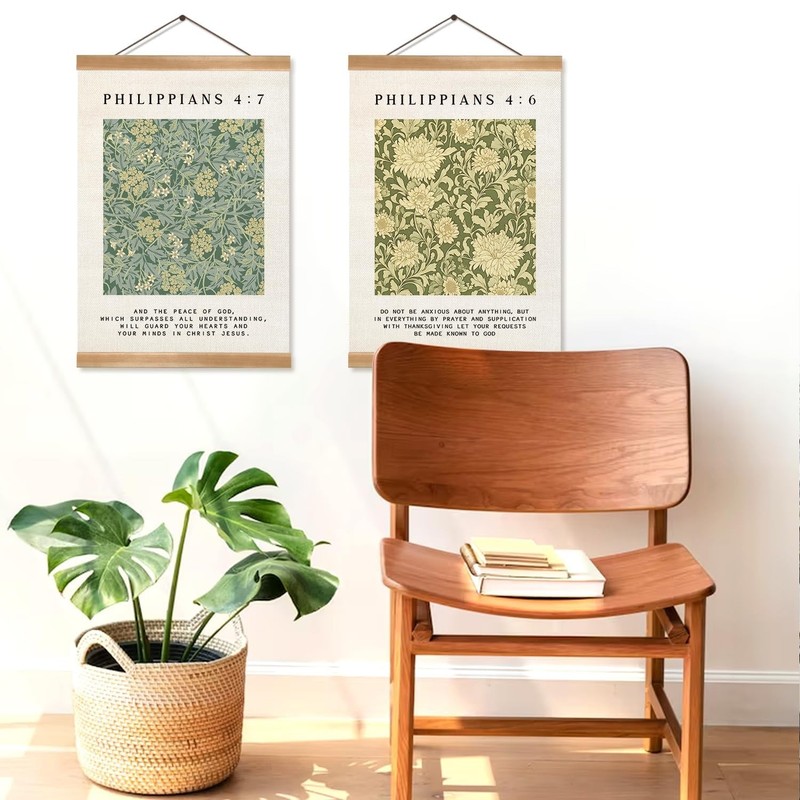 Inspirational Scripture Wall Art Poster,Christian Bible Verse Wall Poster wit... gallery
