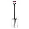 5 Tines Garden Fork Tool Metal Handle 41 in Spading Pitchfork Y Grip Heavy Duty gallery
