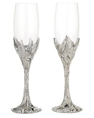 Olivia Riegel 2Pc Flute Set Silver