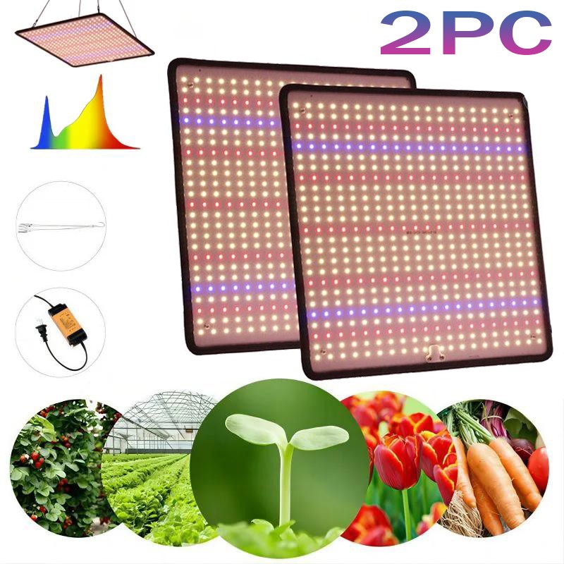2×Grow Light 1200W Full Spectrum LED for Indoor Plant Growth 4x4ft Coverage Area gallery