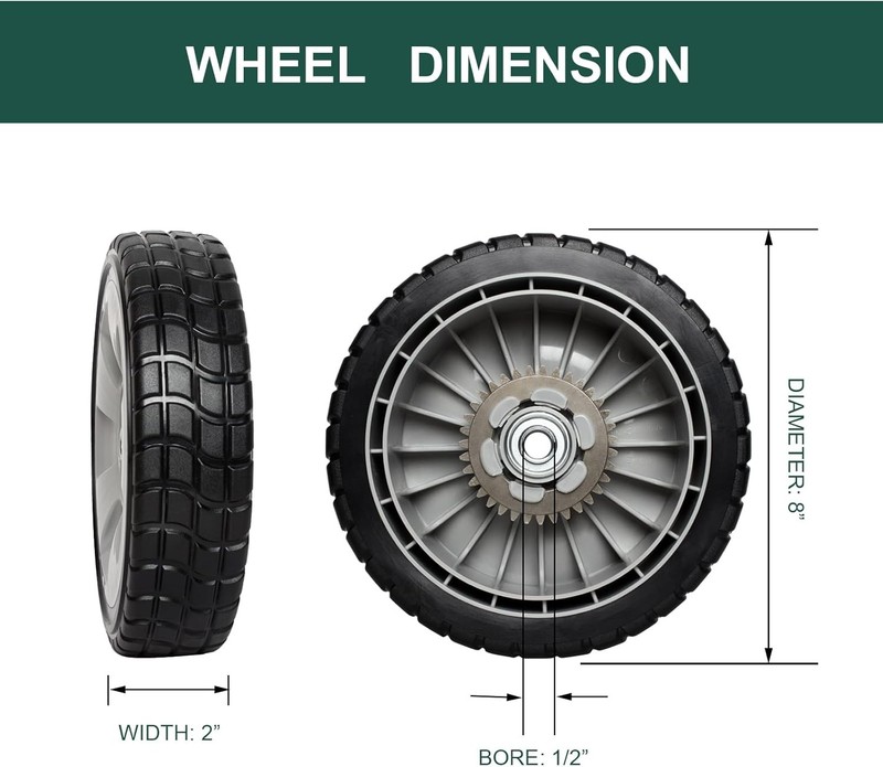 (4 Pack Lawn Mower Wheels Kit Compatible W/ Honda HRR216 HRS216 HRT216 Walk gallery