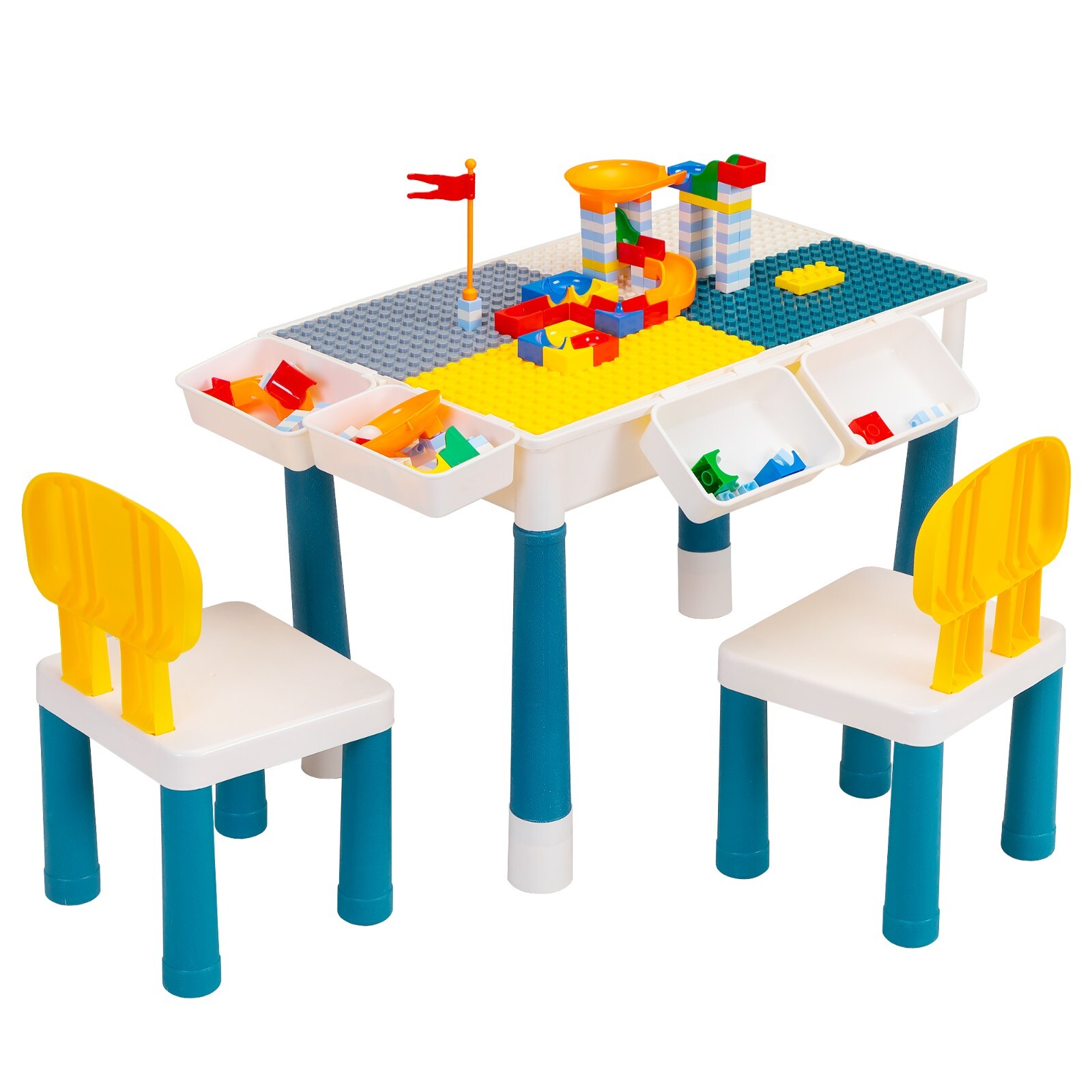 Tobbi Activity Table for Toddlers 3-5, Kids Table and Chair Set Building Blocks gallery
