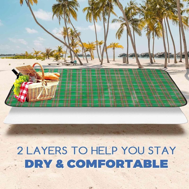 Oversized Sandproof Camping Blanket 55x40in - Foldable, Waterproof & Portable gallery