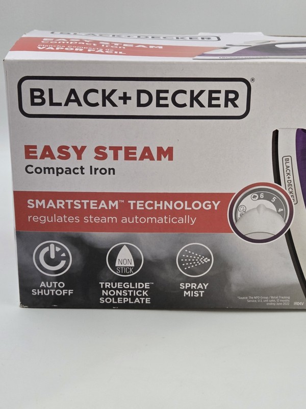 BLACK+DECKER Easy Steam Compact Iron Automatic Shutoff, Nonstick, Spray NEW gallery