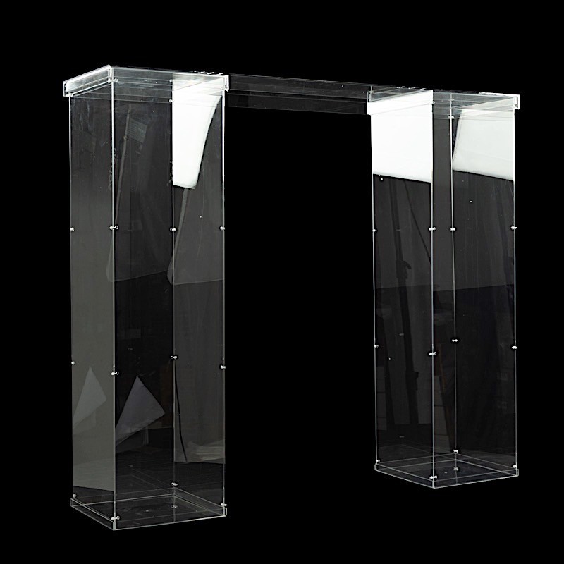 46" x 12" CLEAR Plexiglass Connector Plate for Rectangular Pedestal STANDS Party gallery