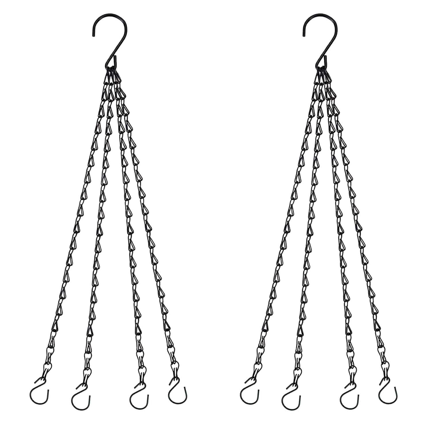 21 Inches 4 Leads Hanging Baskets Chains for Hanging Plant Flower (Black 2 PCS) gallery