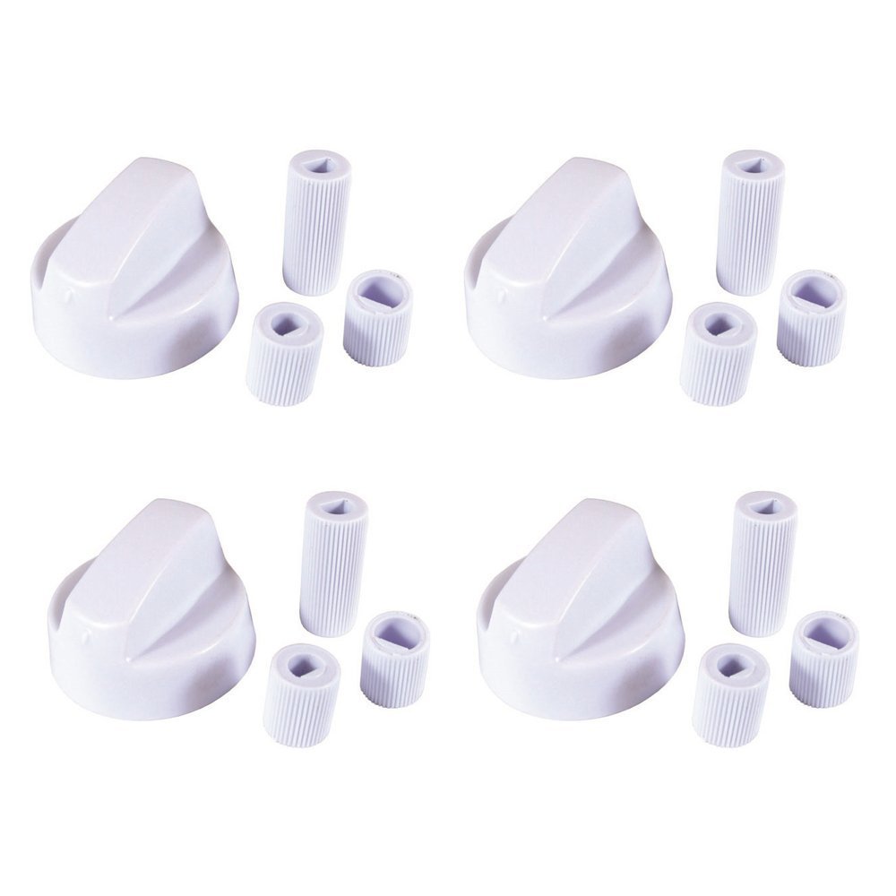 4-Pack White Generic Universal Control Knob With 12 Adapters gallery