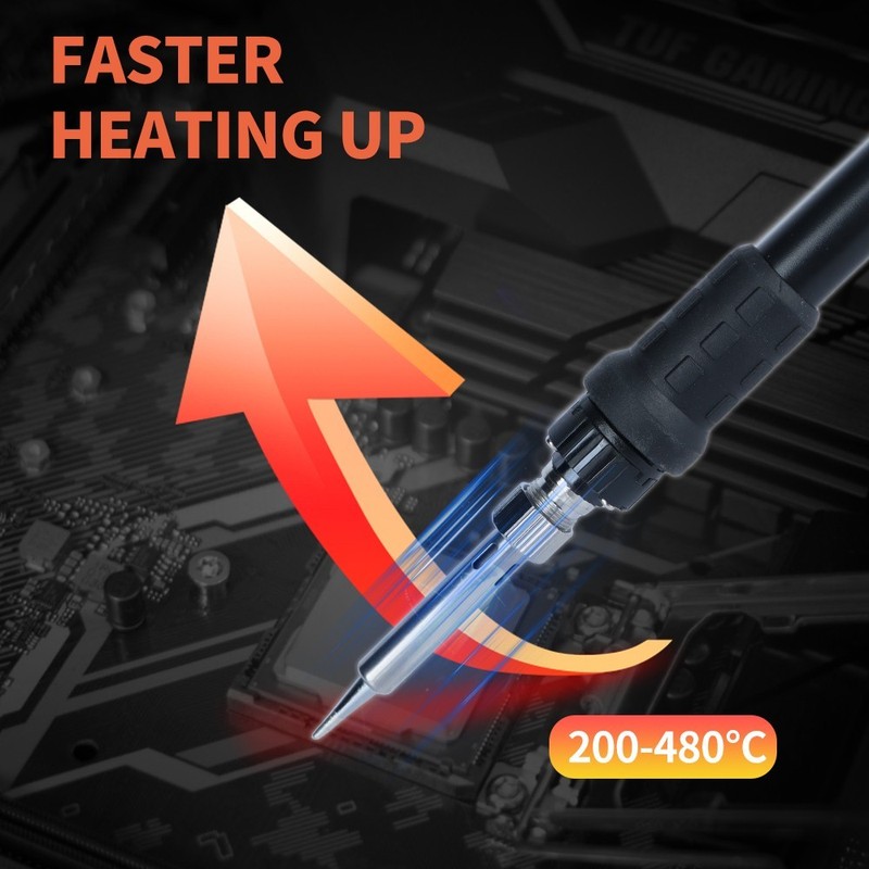 Silverflo 130W Soldering Iron Station LED Adjustable Rework for SMD Repair Tool gallery