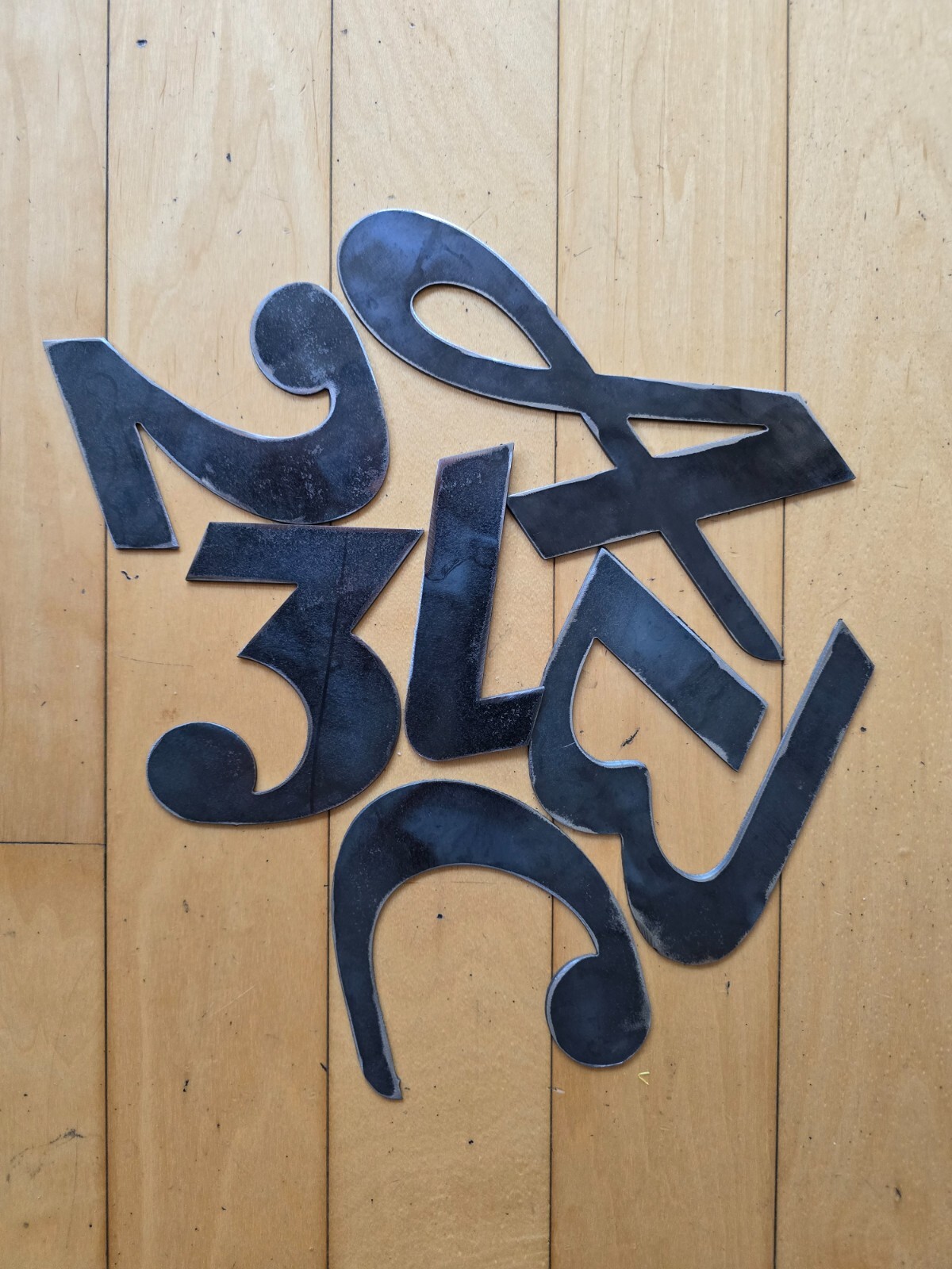 4" Tall precision cut metal letters, thick, weldable, 16 Gauge "Magneto" Decor gallery
