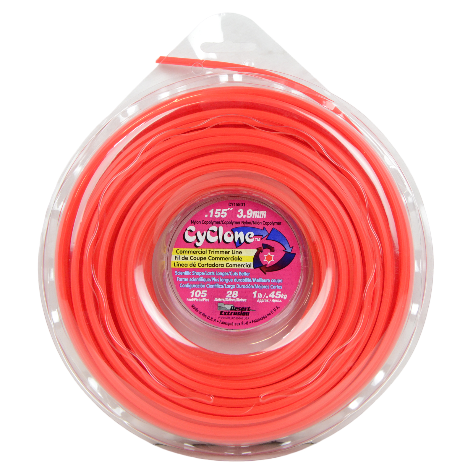 Cyclone CY155D1 .155" x 105FT Grass Weed String Trimmer Edger Line, Made in USA gallery