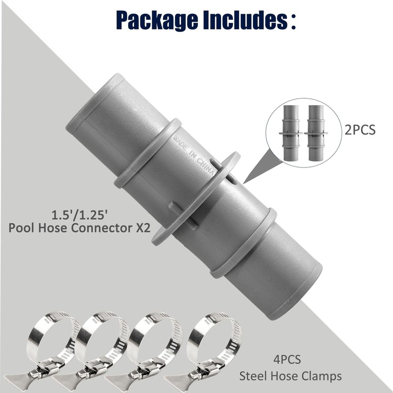 Pool Hose Connector Fit both 1.25â€™ and 1.5â€™ Pool Hoses Pool Hose Adapter for gallery