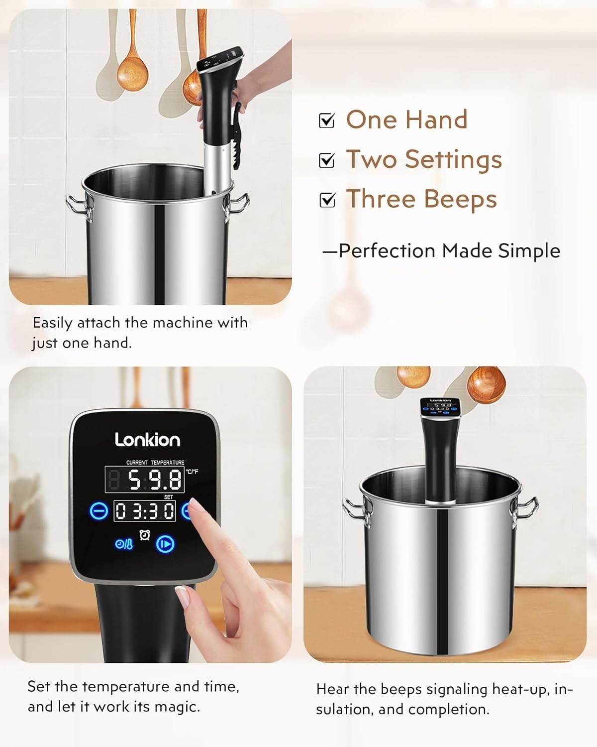 Anova Culinary Sous Vide Precision Cooker Pro, 1200 Watts, Black and Silver gallery