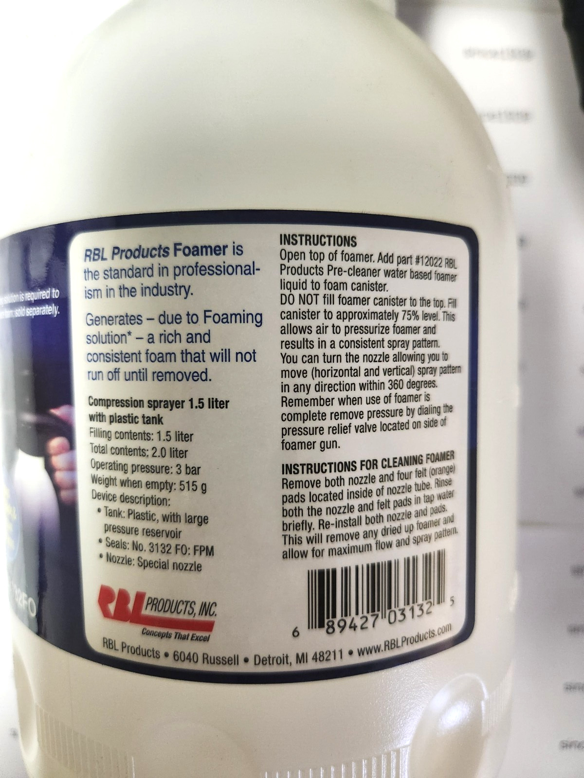 Hand Spray Foamer with Adjustable Nozzle, 1,5 L gallery
