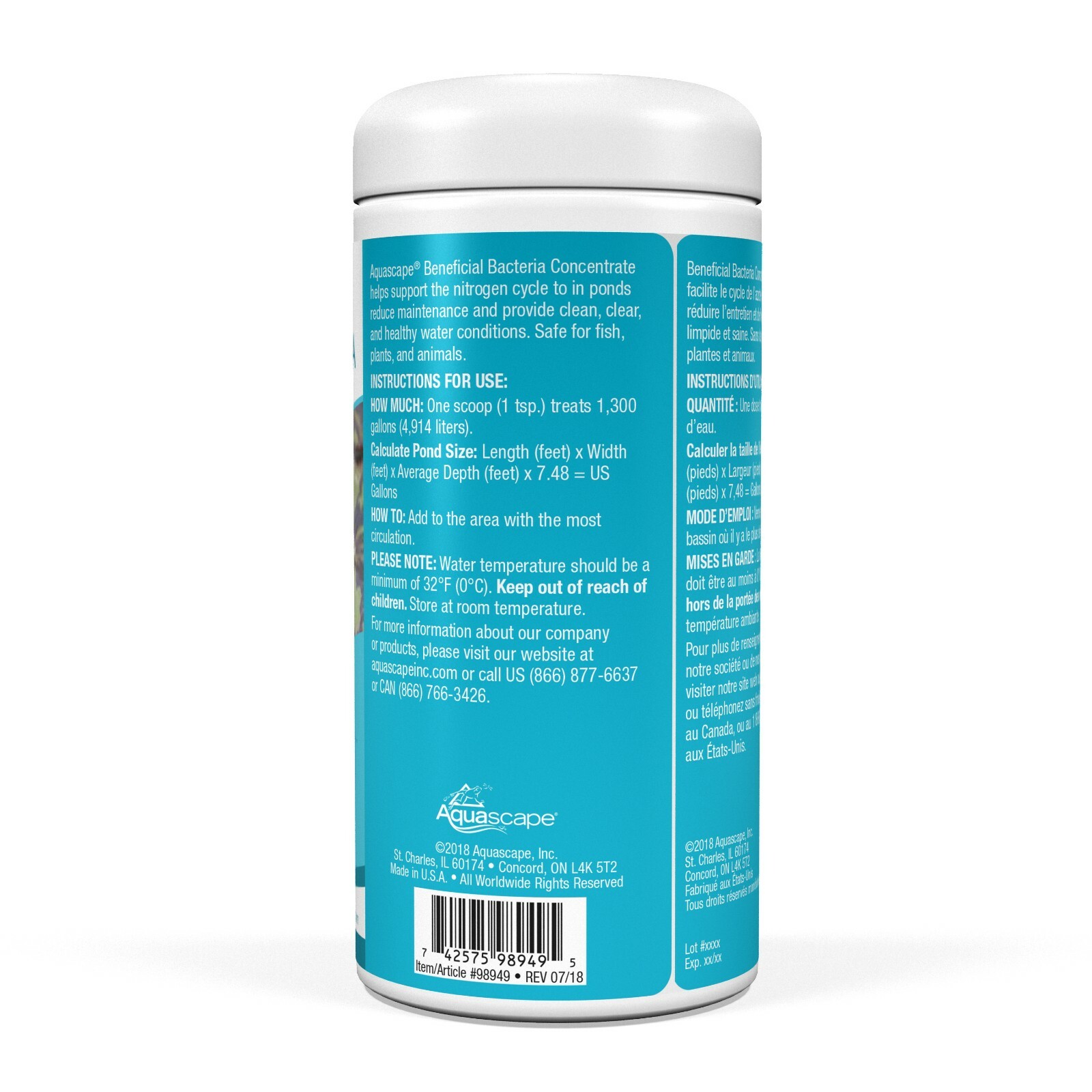 AQUASCAPE #98949 Dry BENEFICIAL BACTERIA - Dry 1.1 lb NEW LABEL! Fresh Product! gallery