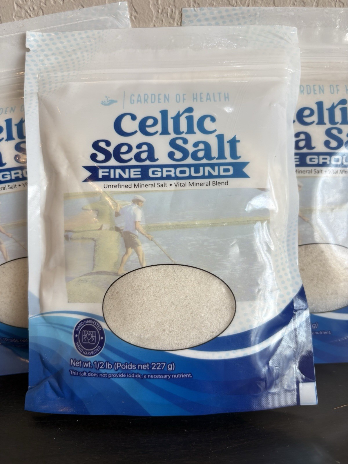 Celtic Sea Salt Fine Ground. Unrefined Mineral Salt. 1/2 Lb Package New & Sealed gallery