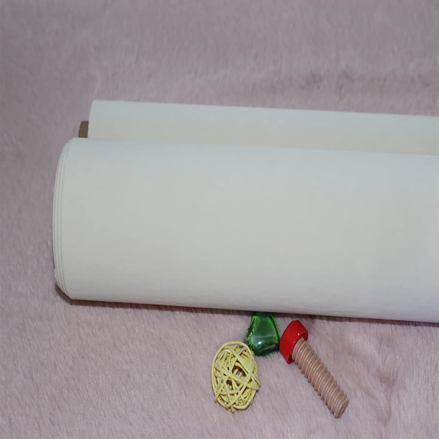 Self Adhesive Off White Velvet Shelf Liner Paper Felt Fabric for Art & Crafts... gallery