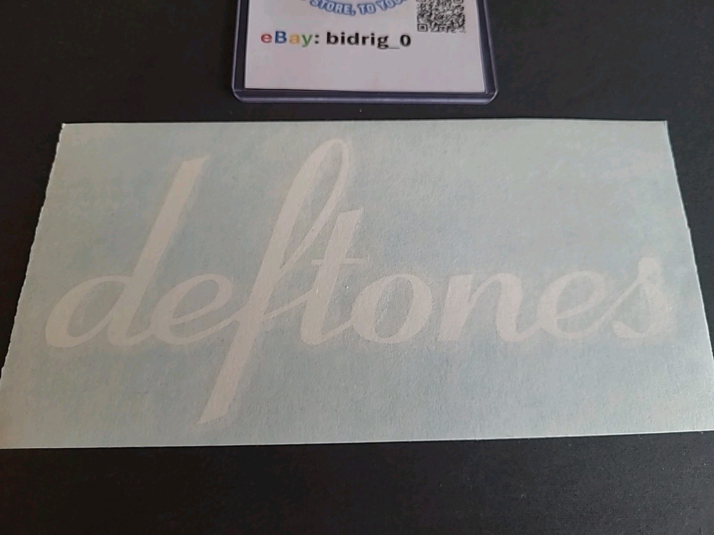 Deftones White Vinyl Sticker 7x3 Inches. gallery