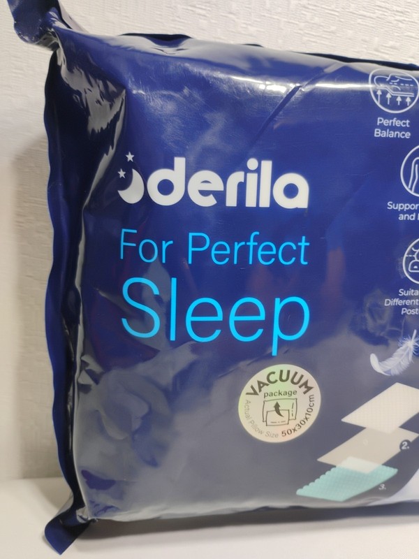 Derila For Perfect Sleep Memory Foam Pillow For Neck & Spine Support 50X30x10cm gallery