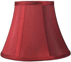 Softback Bell Lampshade, Faux Silk, 5″x 9″x 7″, Spider-Fitter, Many colors
