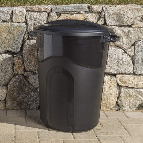 Hyper Tough 32 Gallon Heavy Duty Injection Molded Trash Can with Click Lock Lid gallery