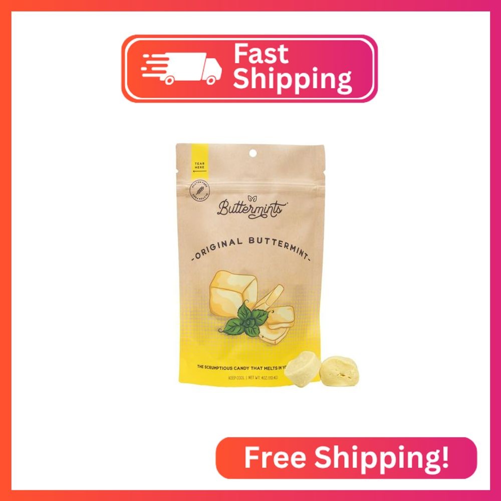 Buttermints Original | Butter Mints Yellow Gold Candy Soft Butter Taste | Unexpe