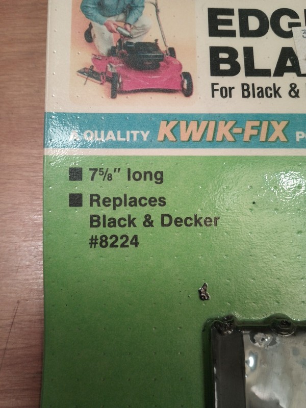 Edger Blade 7 5/8 Inches Long Kwik-fix 512-356. Fits 8224 And 82-024 gallery